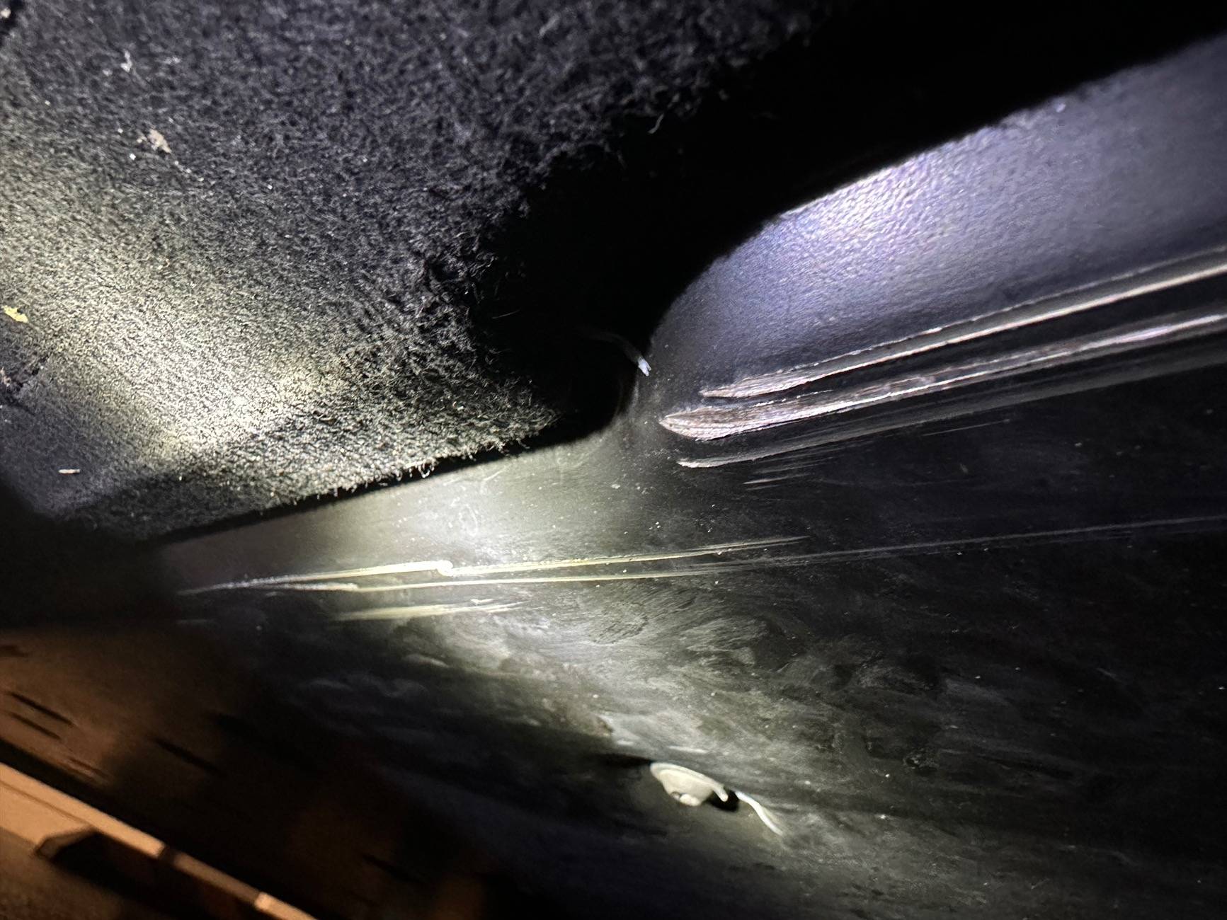Porsche Taycan Battery panel scratch - 2021 w/12k miles IMG_1371