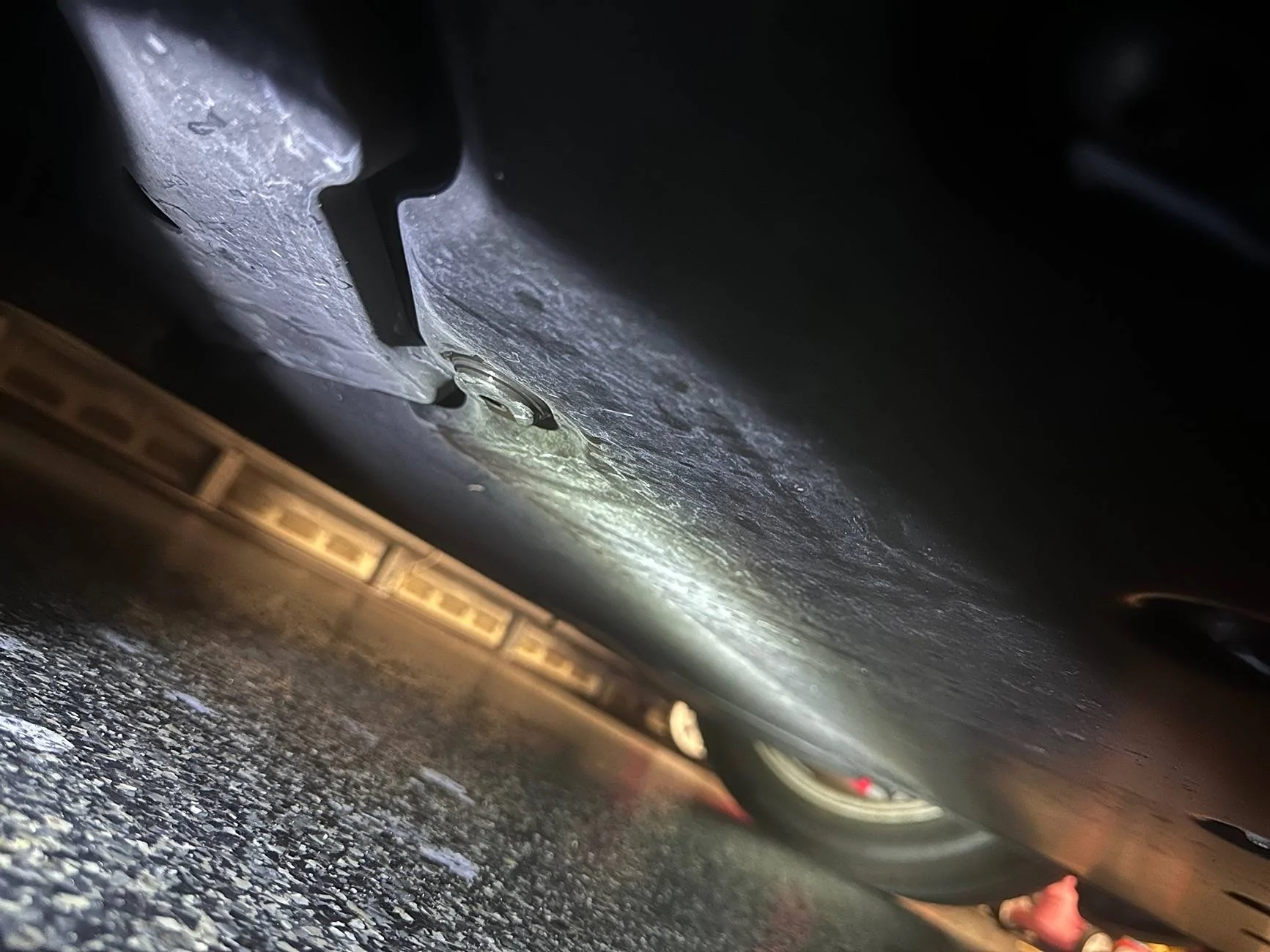 Porsche Taycan Battery panel scratch - 2021 w/12k miles IMG_1367