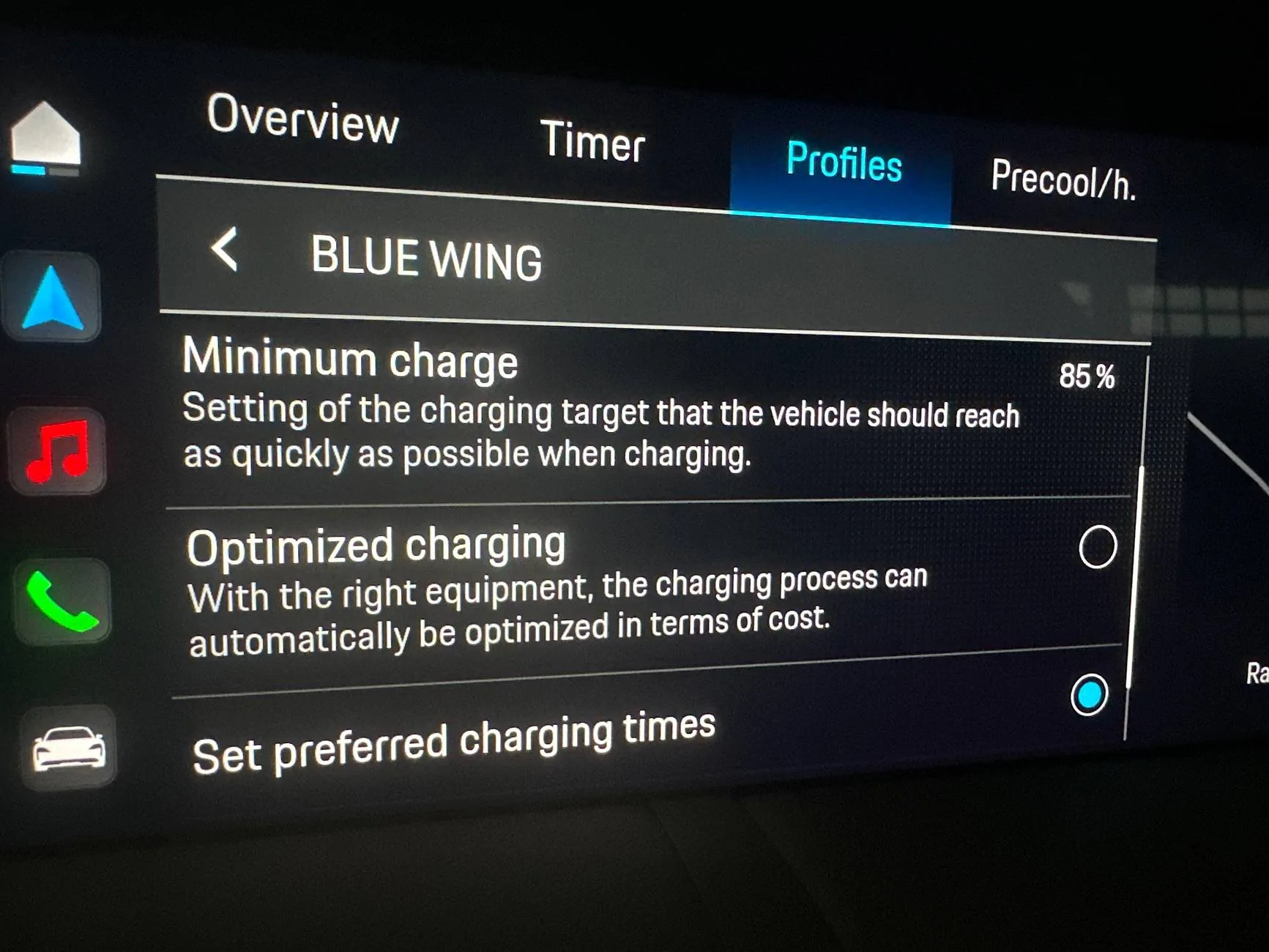 Porsche Taycan My PCM got wiped at service center- can't set maximum charge% any more? imag