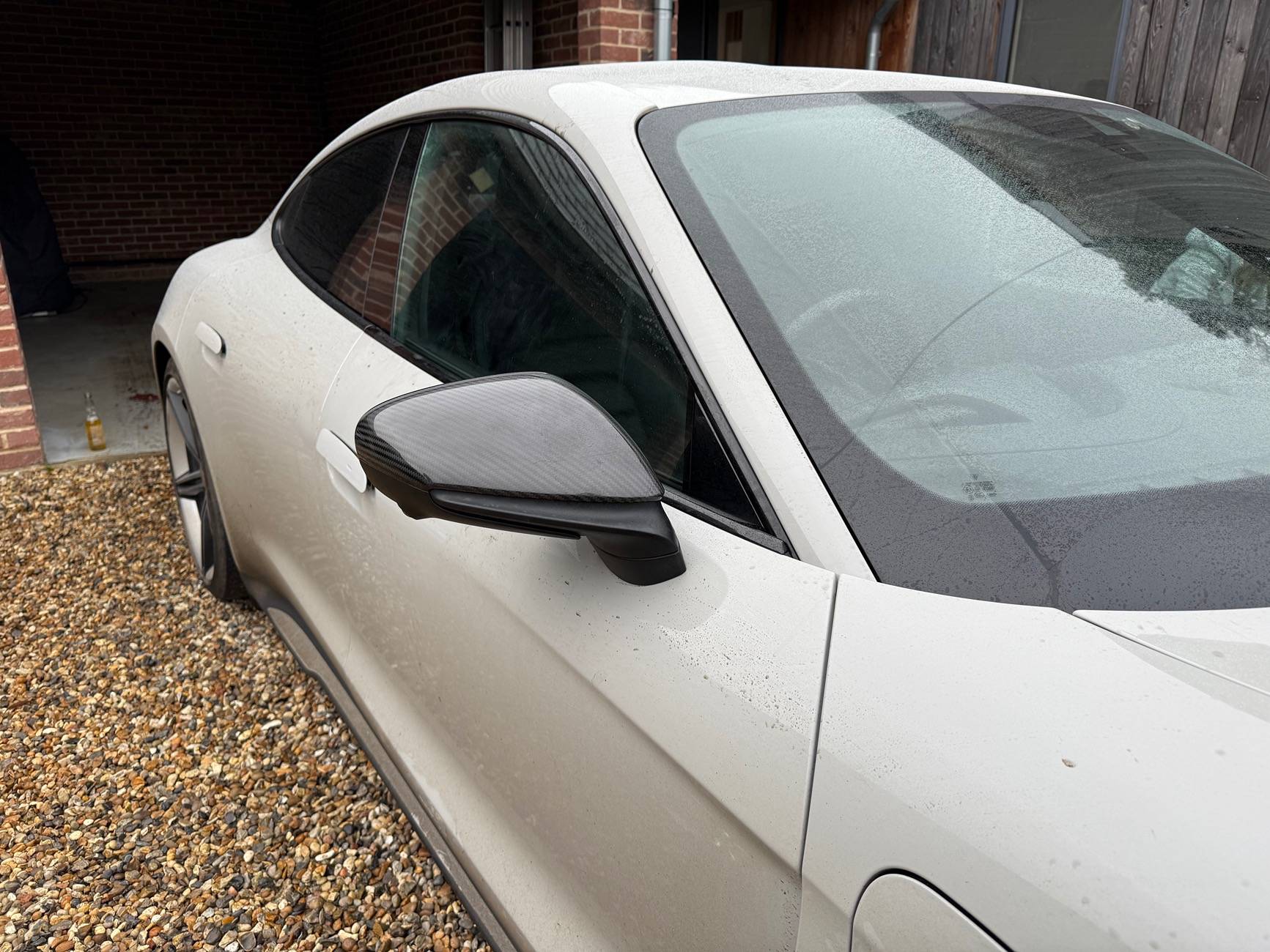 Porsche Taycan Fitting aftermarket carbon wing mirror caps? Any tips? IMG_4312