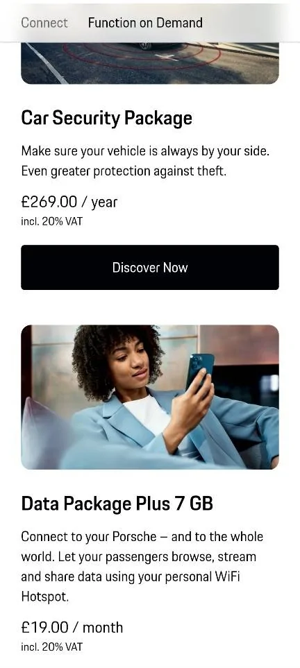 Porsche Taycan Extras added by dealer after purchase Screenshot_20250208_124123_Samsung Internet