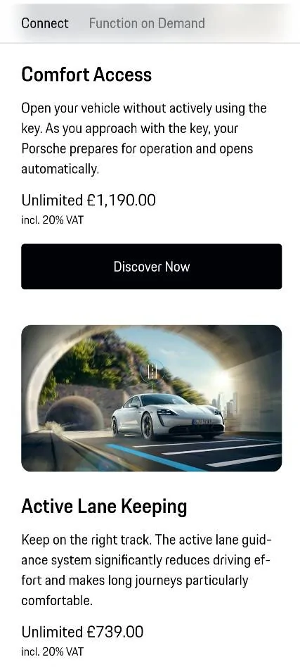 Porsche Taycan Extras added by dealer after purchase Screenshot_20250208_124132_Samsung Internet