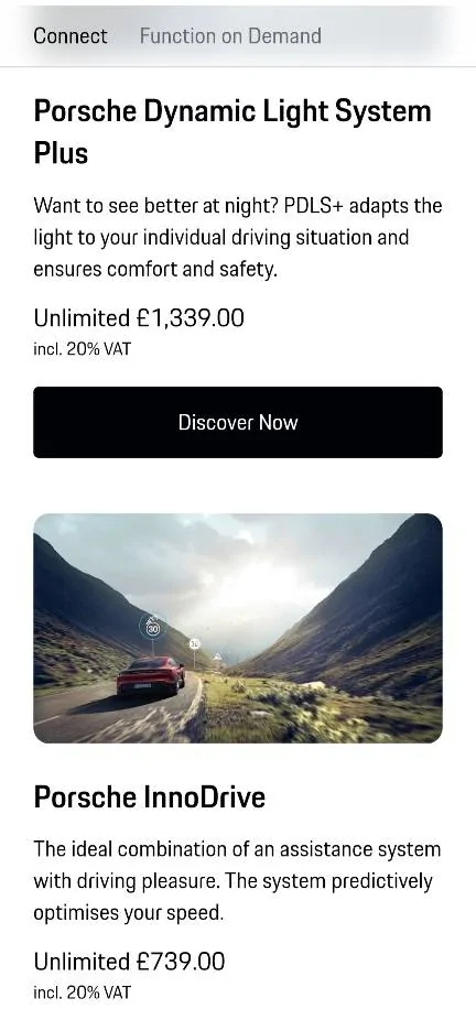 Porsche Taycan Extras added by dealer after purchase Screenshot_20250208_124142_Samsung Internet