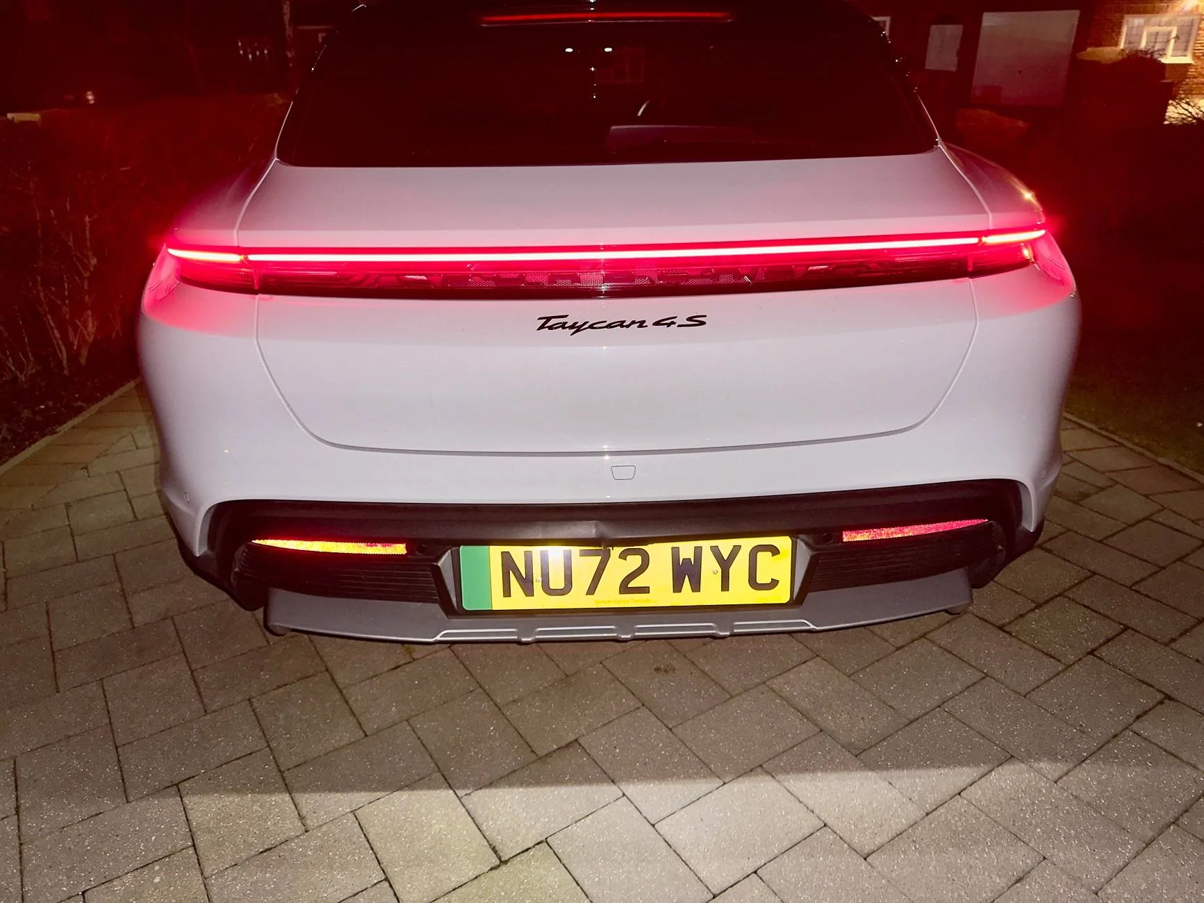 Porsche Taycan Cross Turismo rear bumper plastic trim IMG_2062