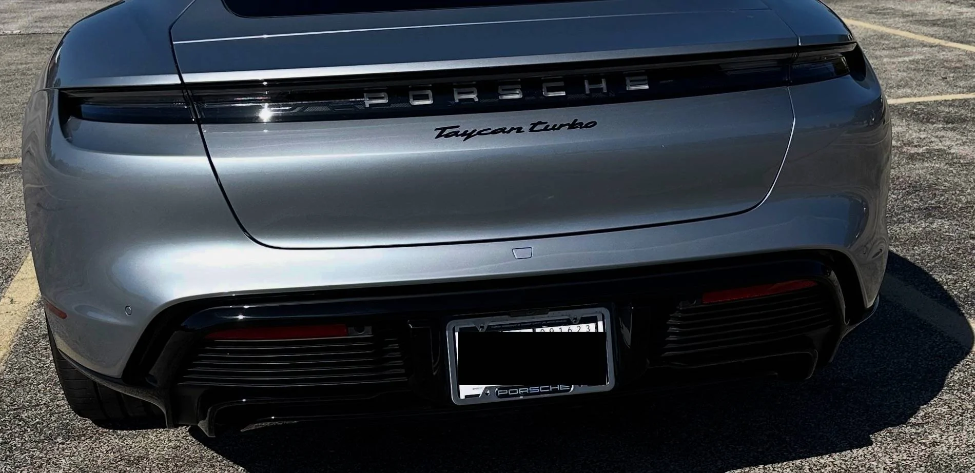 Porsche Taycan Cross Turismo rear bumper plastic trim bumper