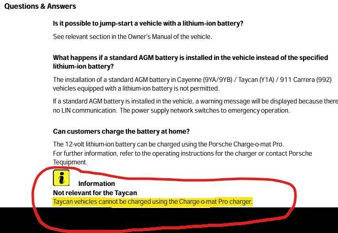 Porsche Taycan Issue with 12v battery 1741124943617-m