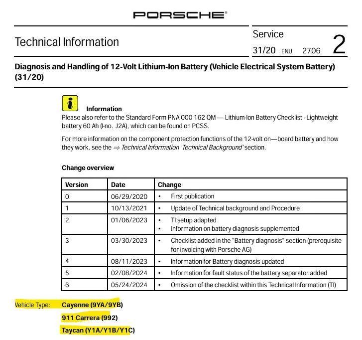 Porsche Taycan Issue with 12v battery 1741125039467-tc