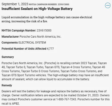 Porsche Taycan "Taycan lets you drive with shorted out battery modules" 1741623159178-4n