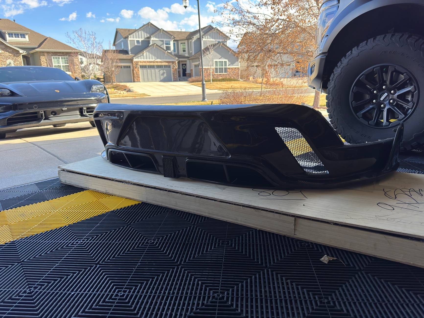 Porsche Taycan Masonry Carbon Copy Rear Bumper IMG_3498