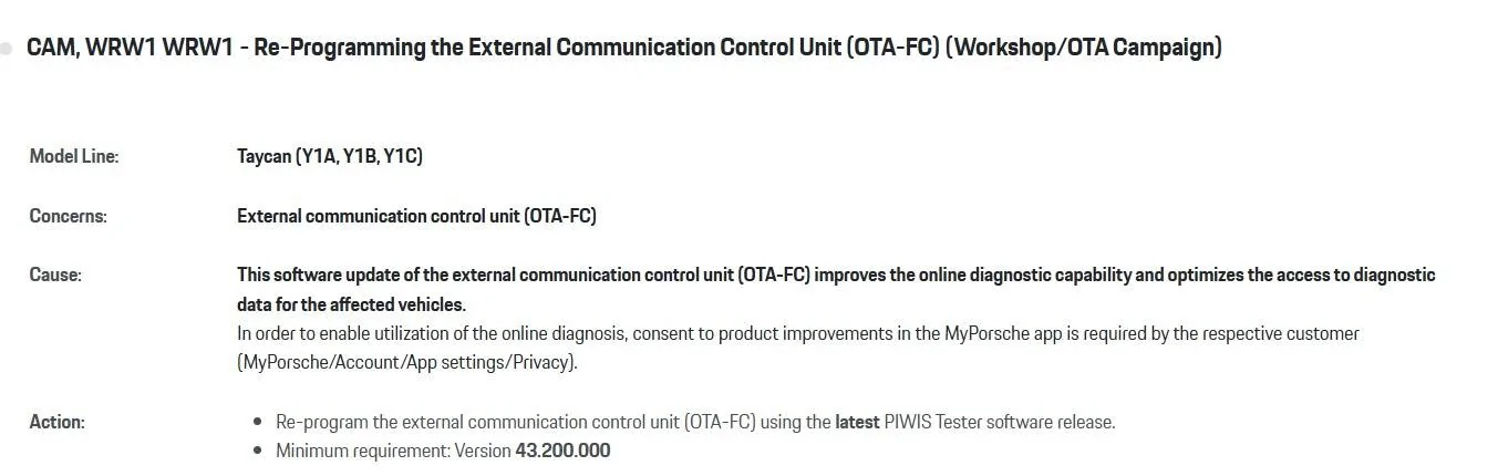 Porsche Taycan New Battery monitoring software update? 123_1