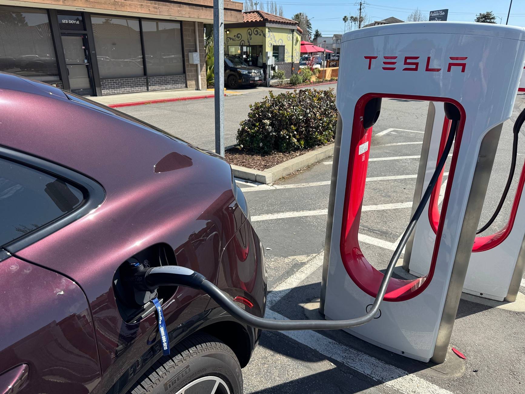 Porsche Taycan Tesla Supercharger success with NACS adapter! IMG_5561