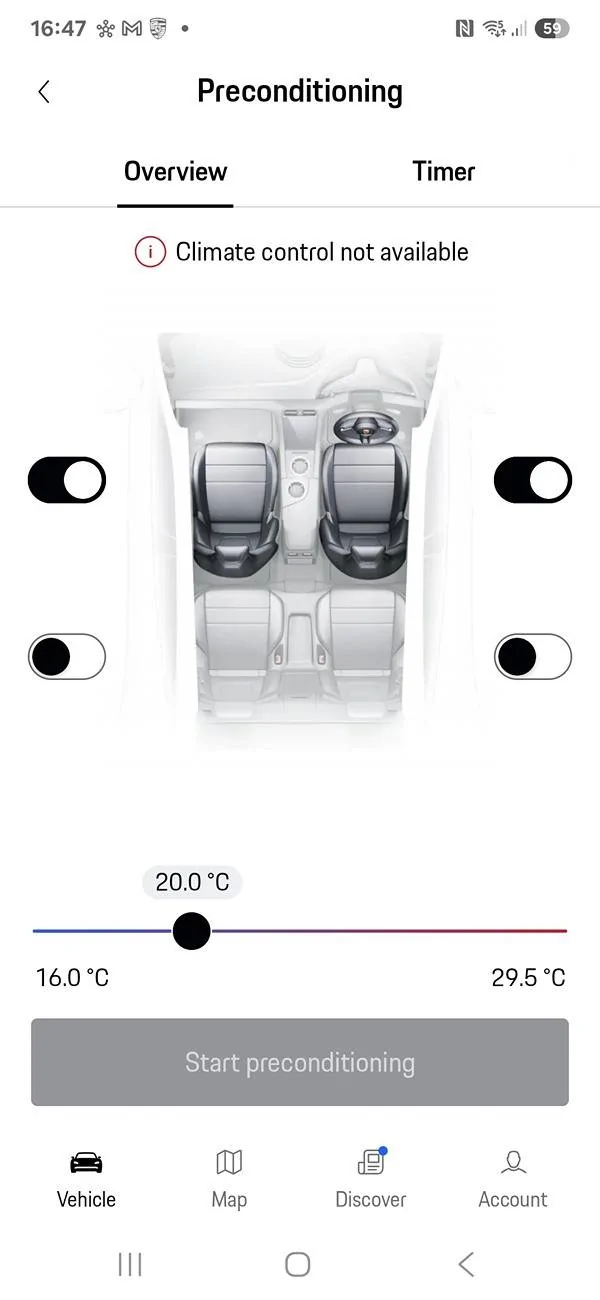 Porsche Taycan Is your pre-climate via app still working as before? Screenshot_20250409_164718