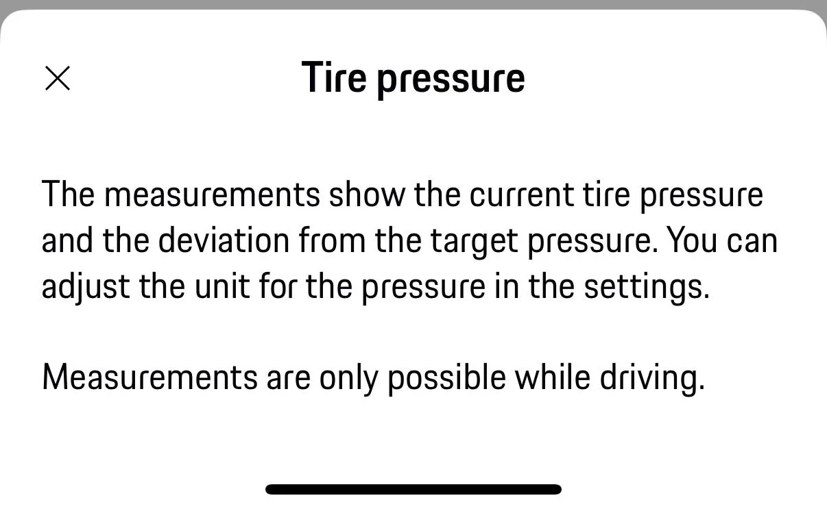 Porsche Taycan Tire pressure question IMG_0173