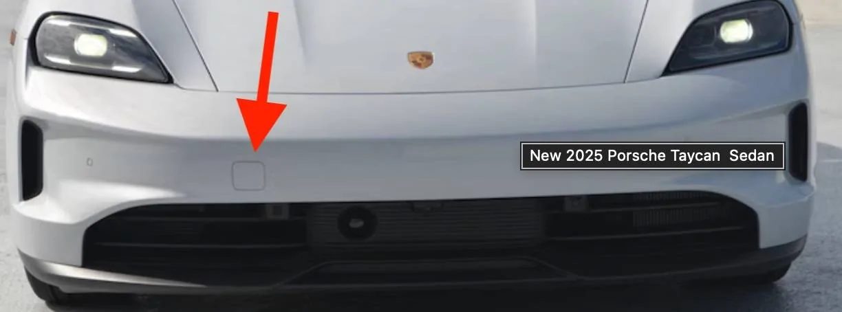 Porsche Taycan Rectangular plug on right side of front bumper? Untitled