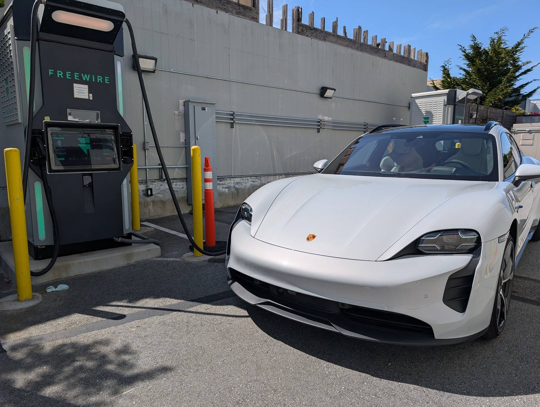 Porsche Taycan Found a free DCFC charger. PXL_20250425_222047023