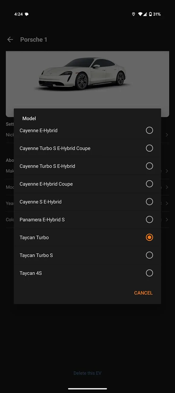 Porsche Taycan Looking for input on range - Confused Screenshot_20250520-162413