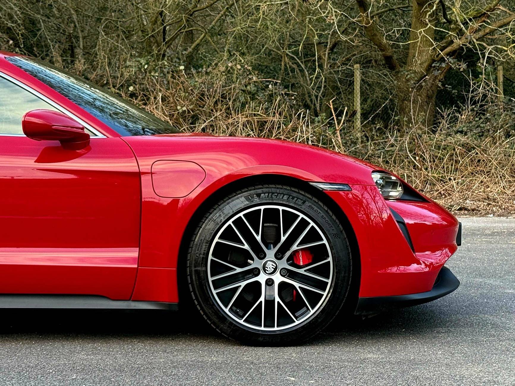 Porsche Taycan Hi, new member here Taycan 4s FrontOffside