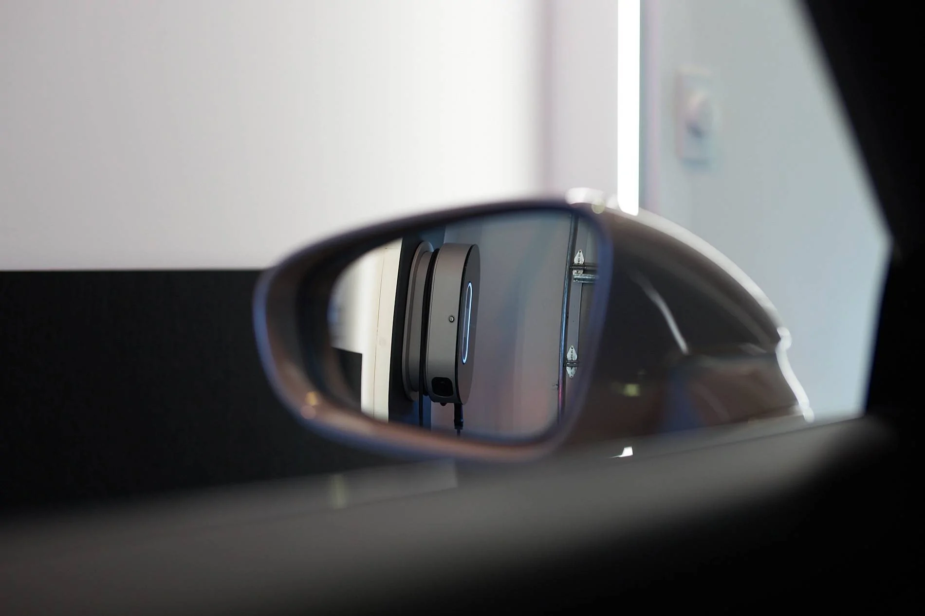 Porsche Taycan For US owners: installed Blind-Spot Aspherical Mirror set (before & after) driver-after