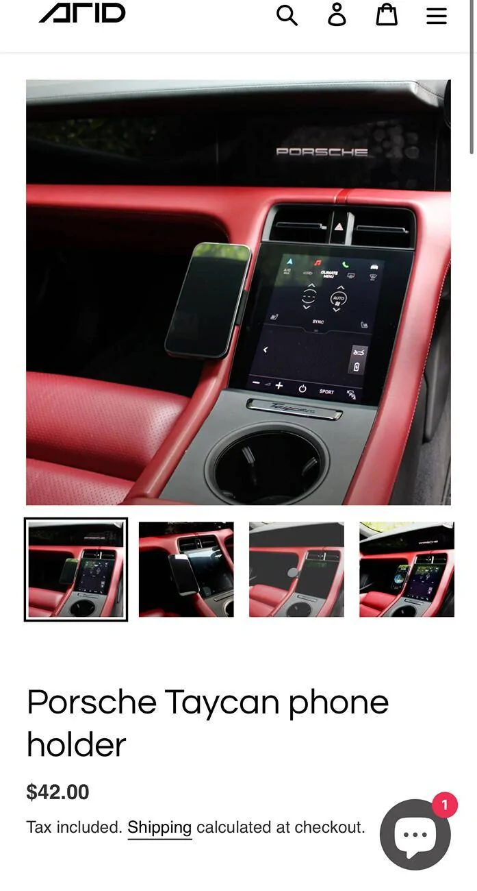 Porsche Taycan Phone holder solution near drivers display 1748799839823-4d