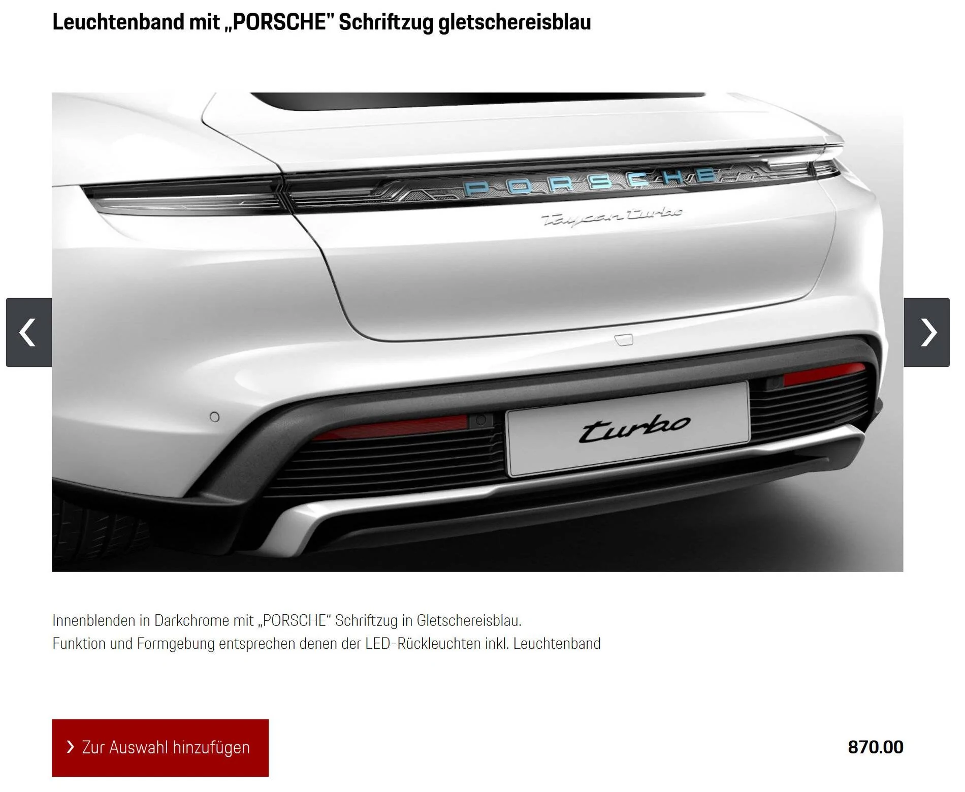 Porsche Taycan Swiss Taycan configurator update shows some new options gletsc