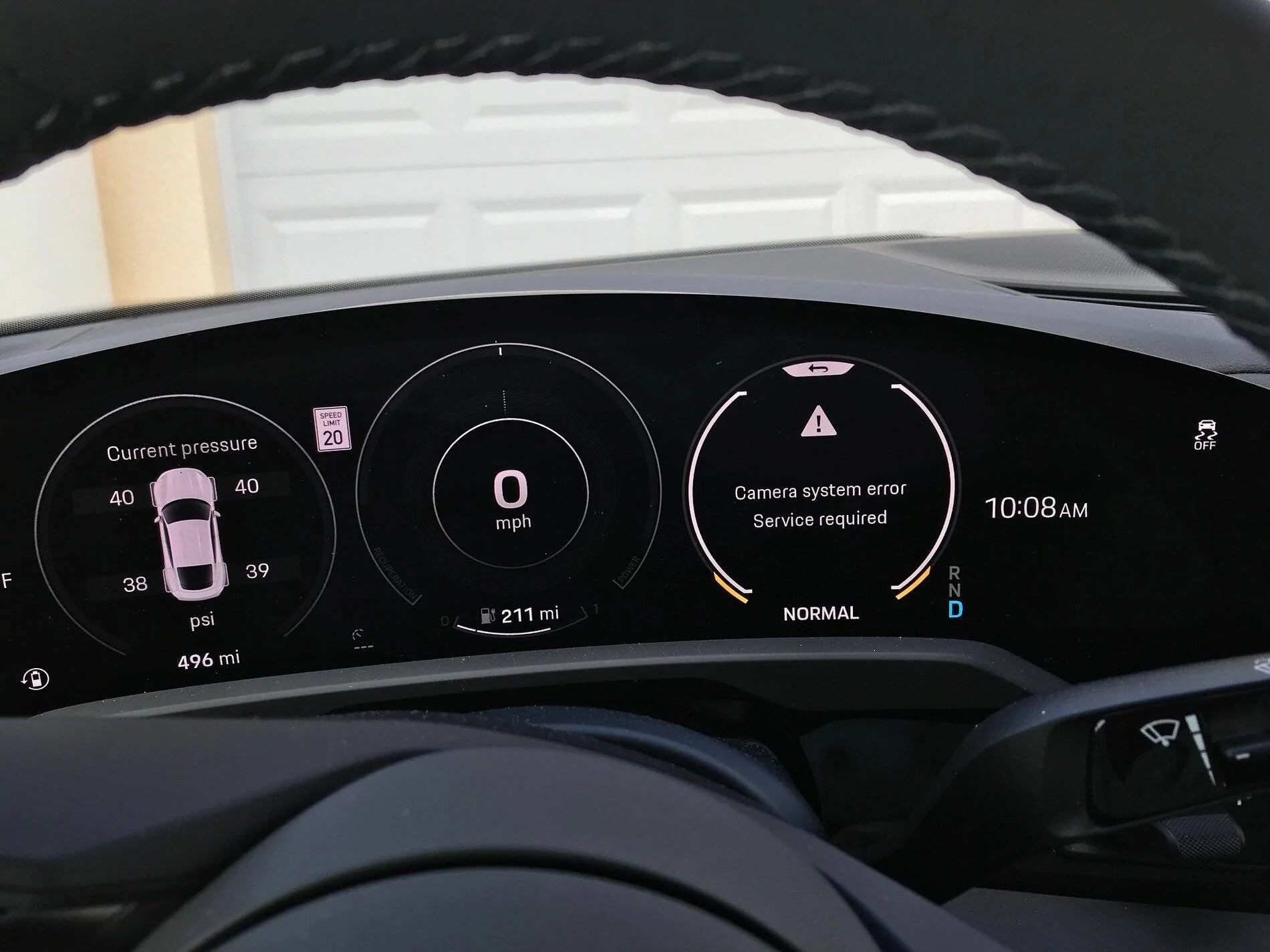 Porsche Taycan Camera System Error Service Required Camers System error 9 10 20