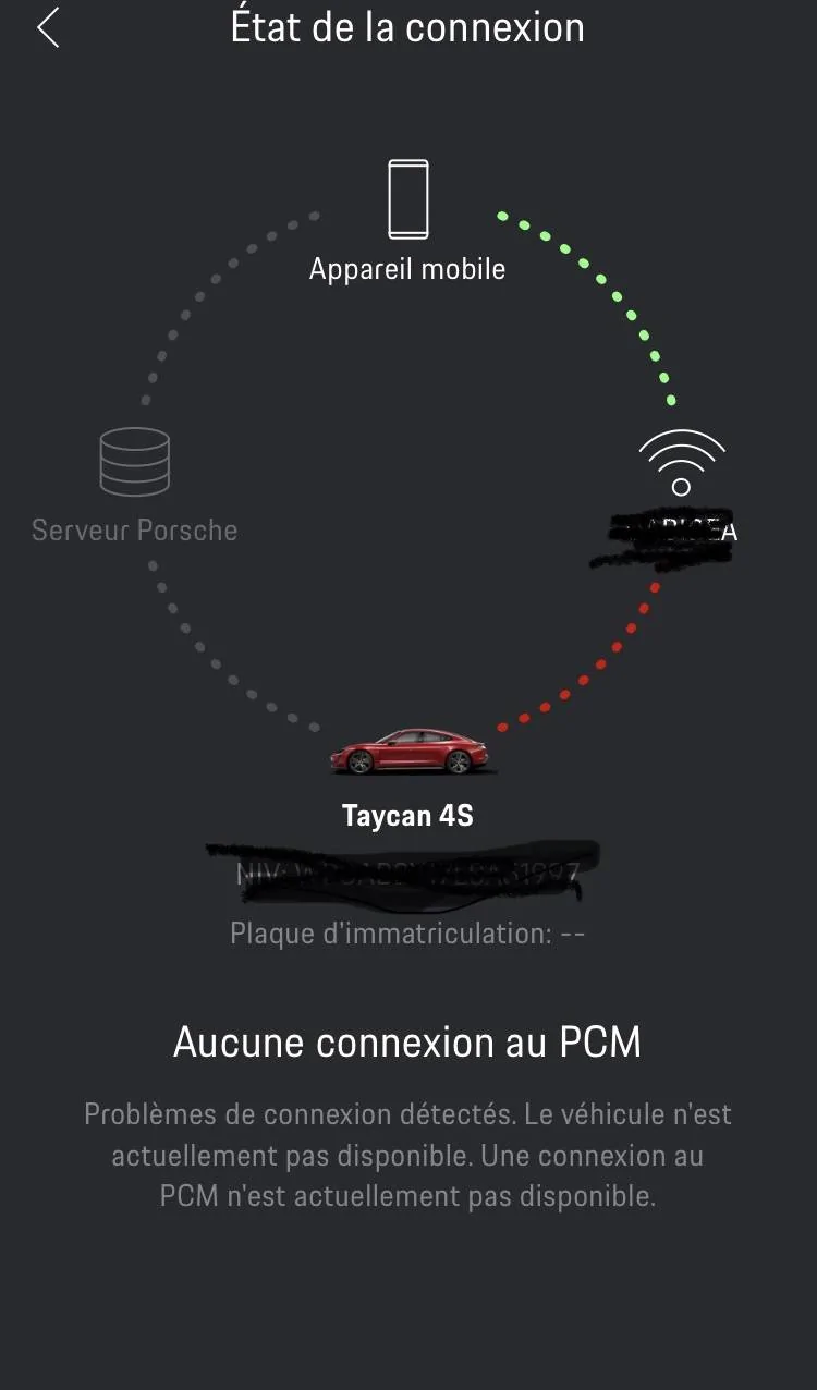 Porsche Taycan Porsche connect App connection to PCM and server problem 7D02142A-DB14-44DC-B3B4-9C0A4230DCAA