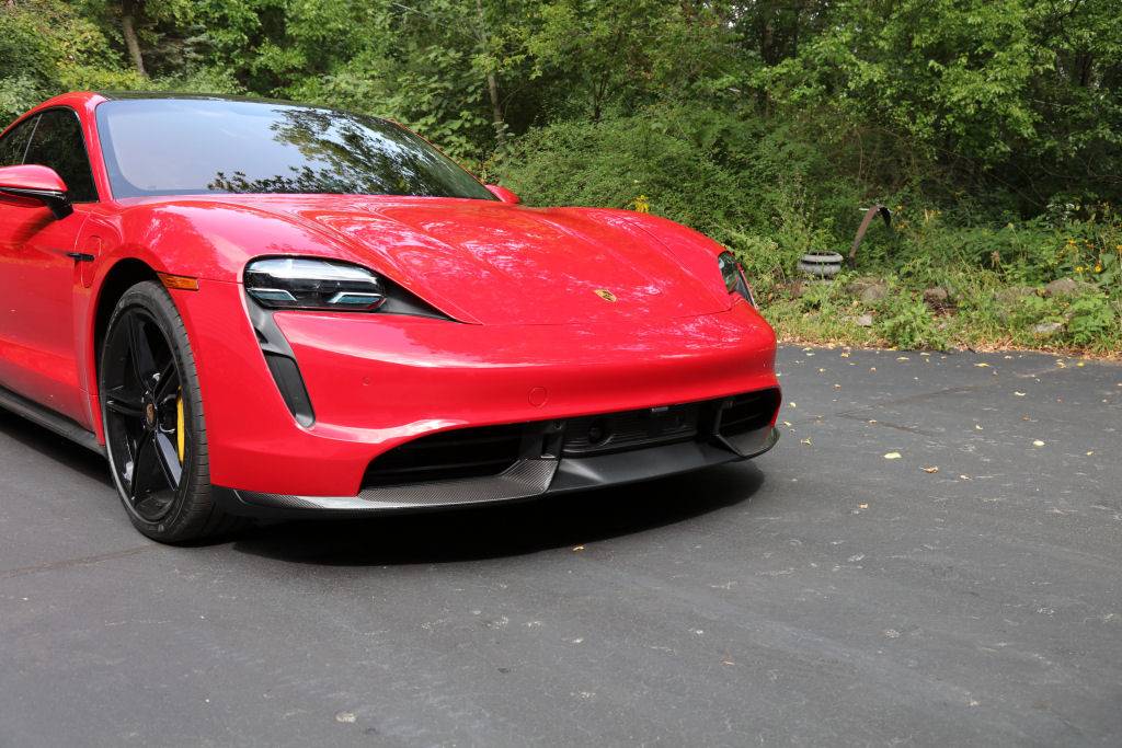 Porsche Taycan 3D Printed Removable Front Plate Mount for Taycan (Print Files Attached) Bare Bumper.JPG