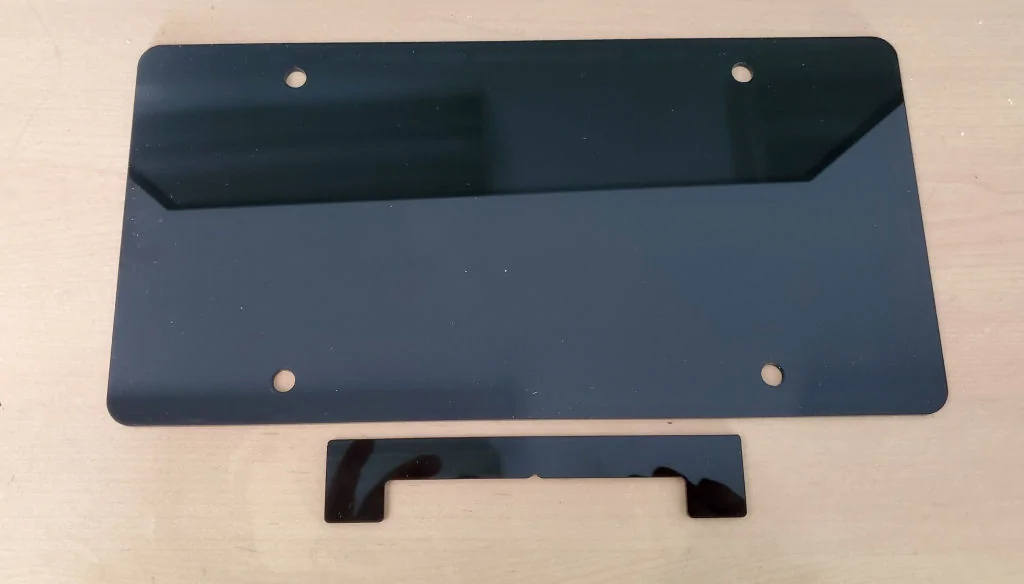 Porsche Taycan 3D Printed Removable Front Plate Mount for Taycan (Print Files Attached) Acrylic
