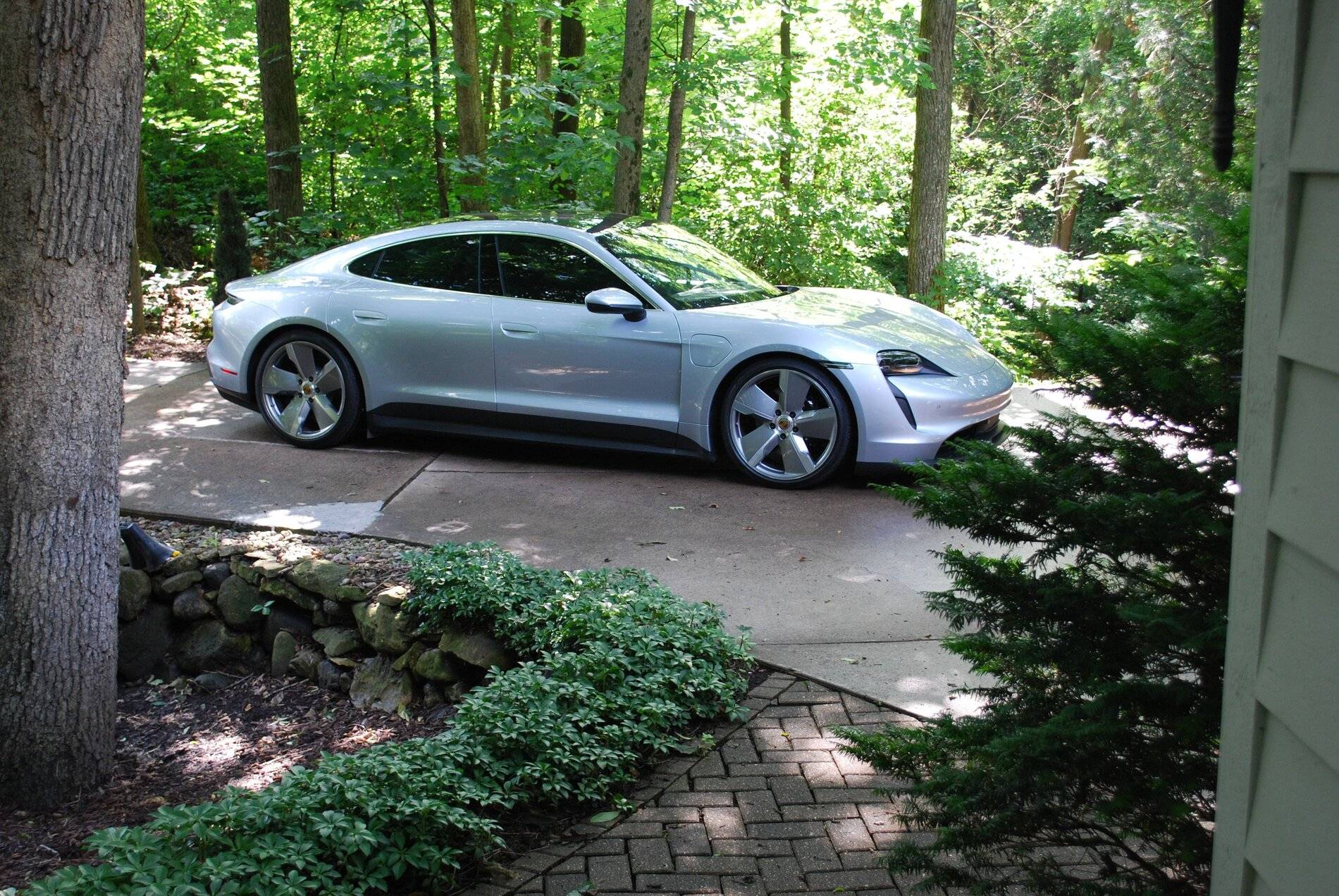 Porsche Taycan 3D Printed Removable Front Plate Mount for Taycan (Print Files Attached) Side