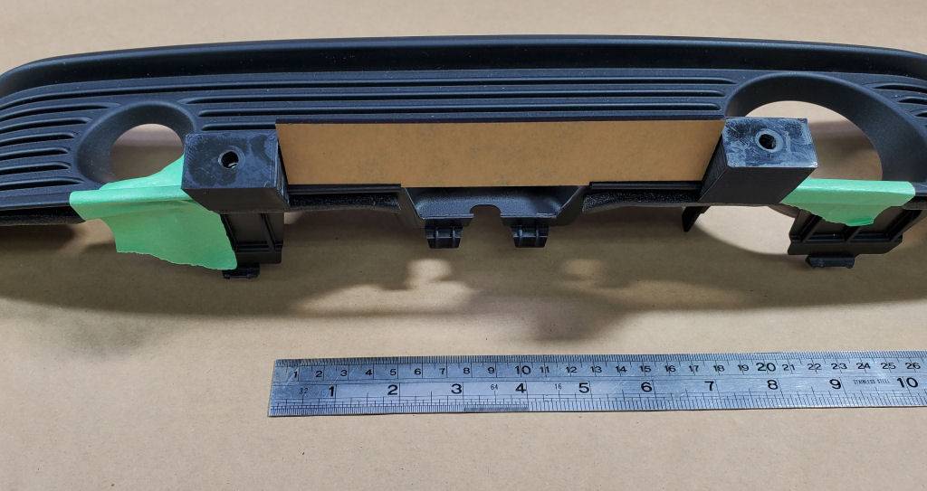 Porsche Taycan 3D Printed Removable Front Plate Mount for Taycan (Print Files Attached) Install1