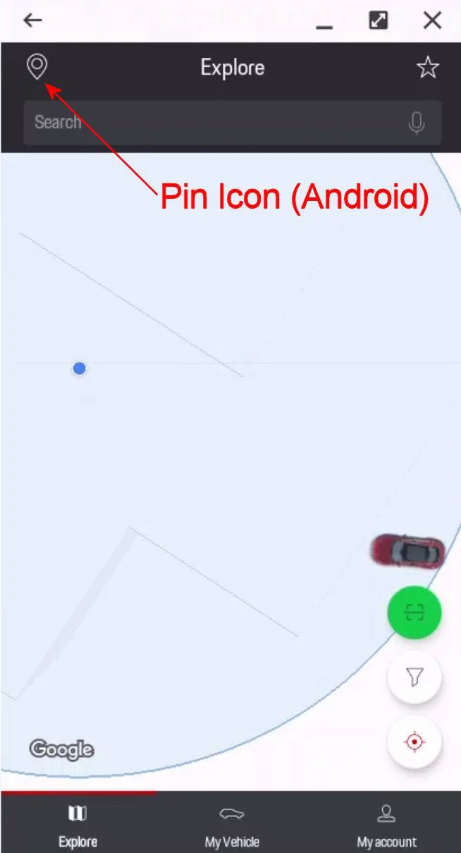 Porsche Taycan Need help locating DC fast charger PinIcon
