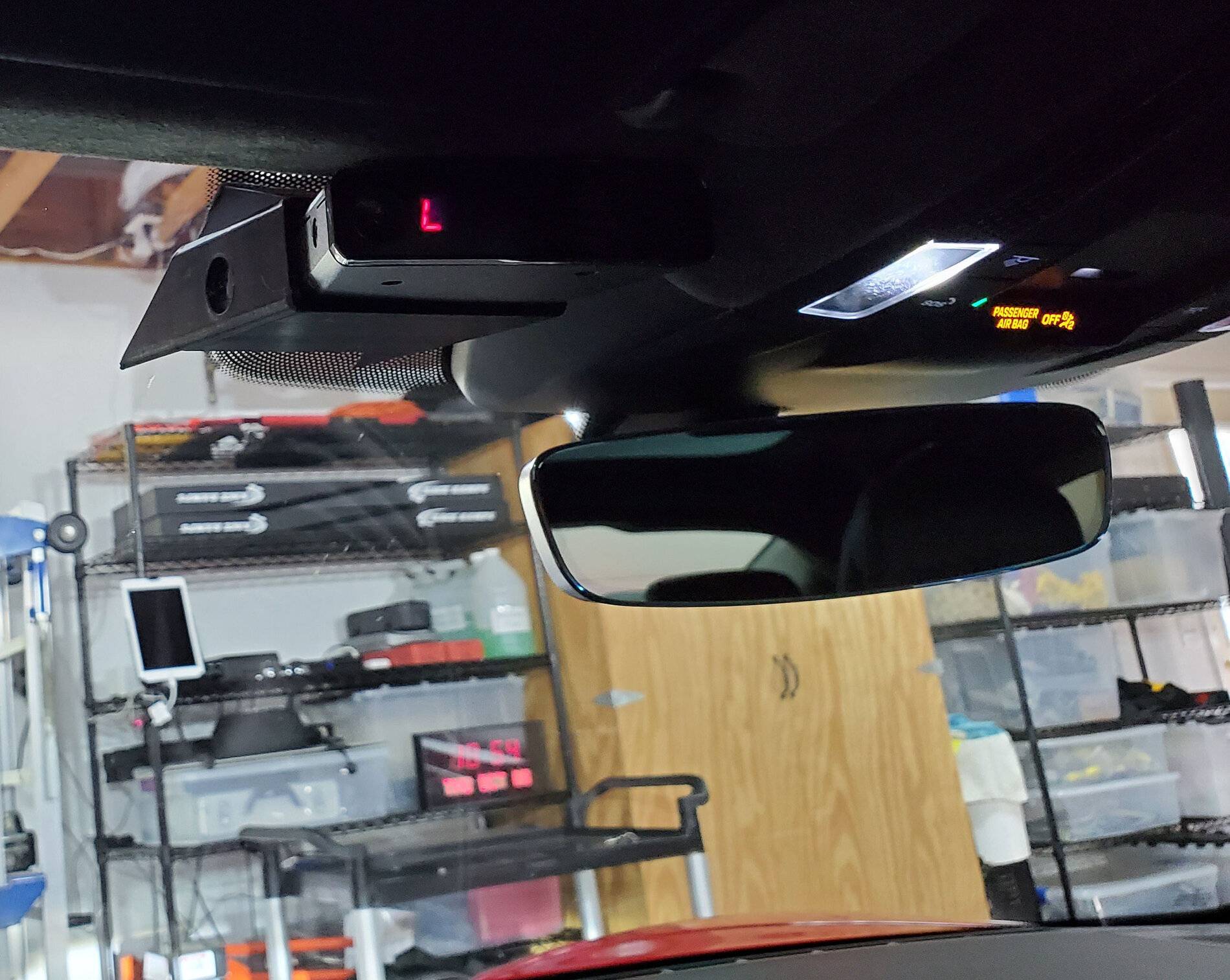 Porsche Taycan 3D Printed Valentine 1 Radar Mount (Optimized for Thermally Insulated Windshield) 20201008_105526
