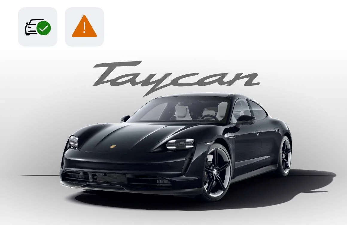 Porsche Taycan ARB6 orange warning triangle in MyPorsche App IMG_3517