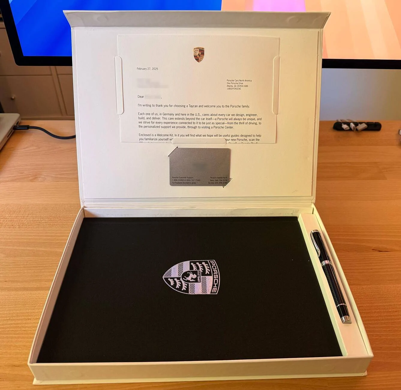 Porsche Taycan Received a surprise Welcome Kit in the Mail Welcome_2
