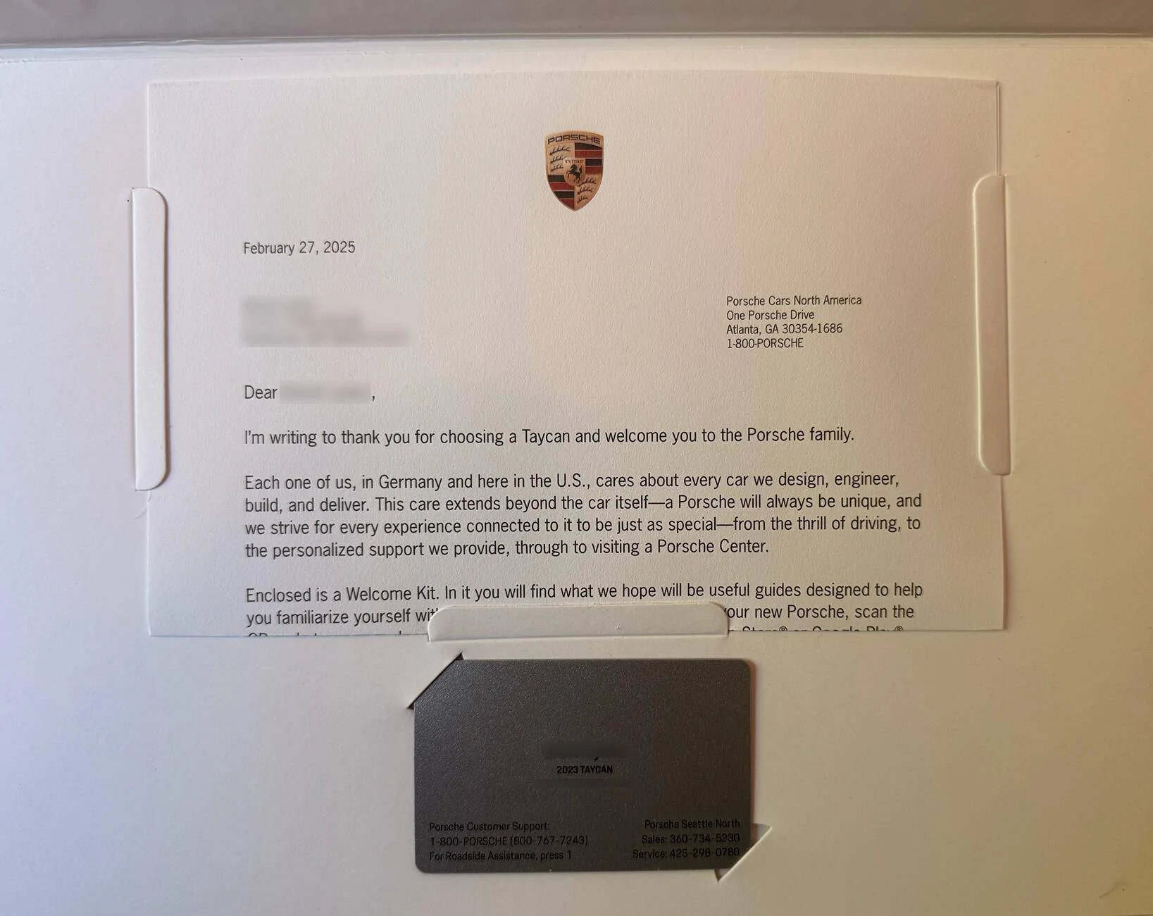 Porsche Taycan Received a surprise Welcome Kit in the Mail Welcome_3