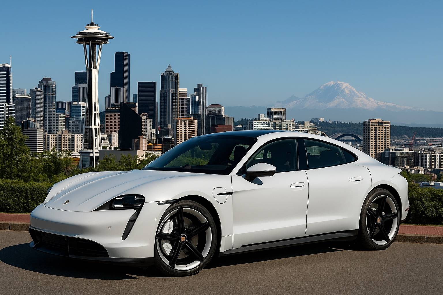 Porsche Taycan PNW Taycan Meetup Taycan at Kerry Park