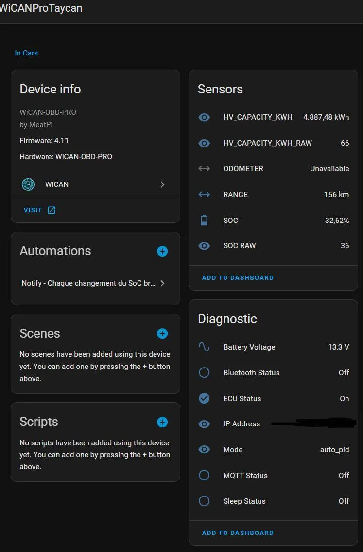 Porsche Taycan How to retrieve SOC, Range, Battery Voltage etc without Porsche Connect 1750522191569-0c