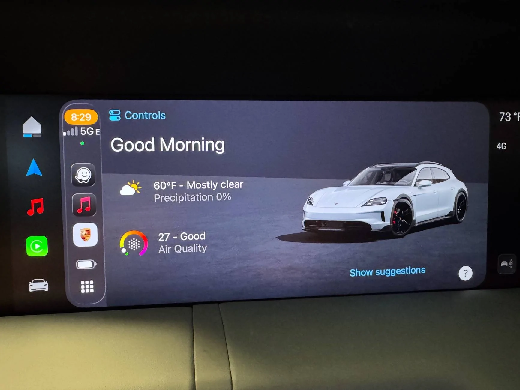 Porsche Taycan Apple CarPlay with iOS 26 Beta IMG_3548