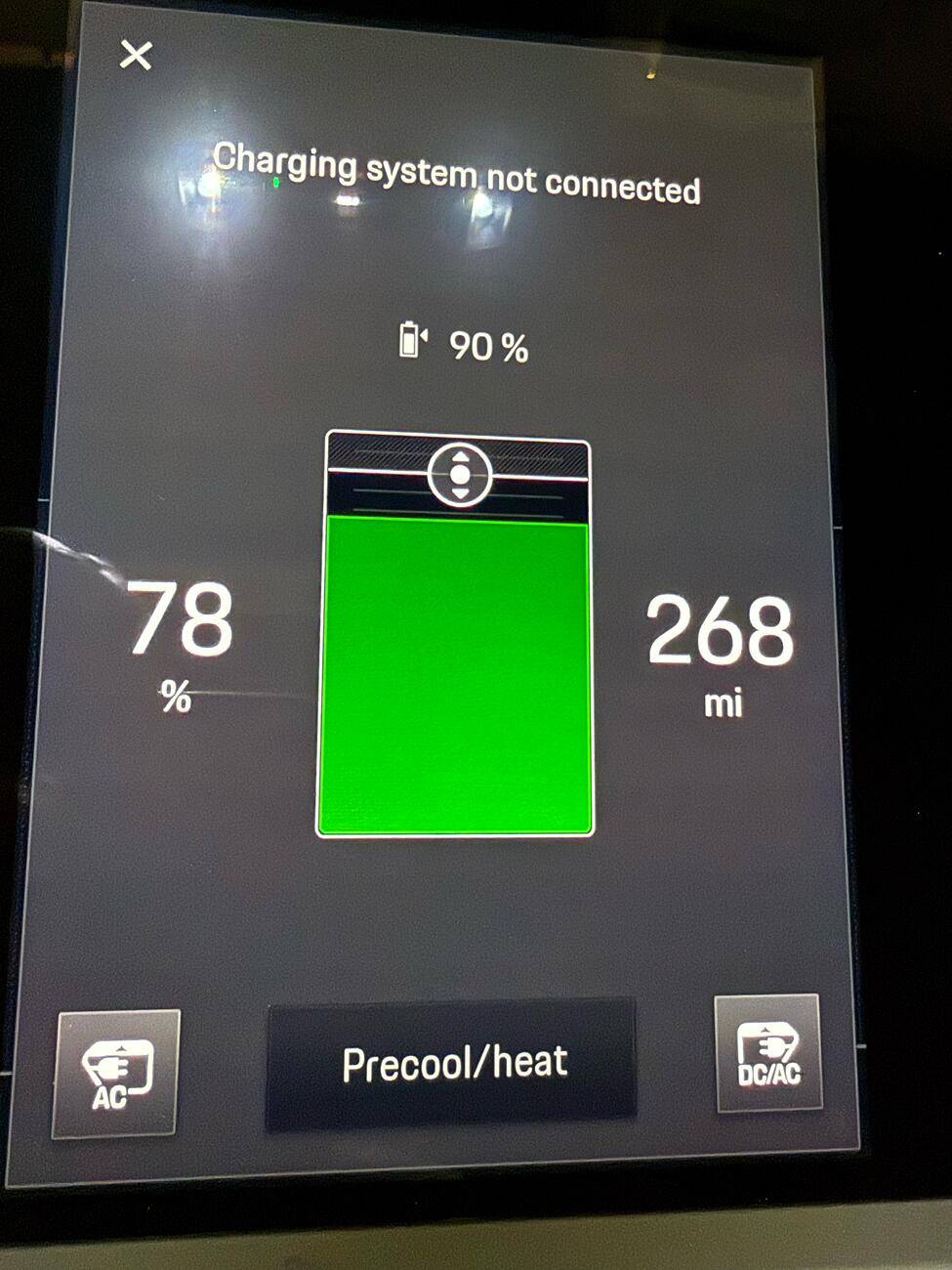 Porsche Taycan Error message while charging tempImageGNt24z