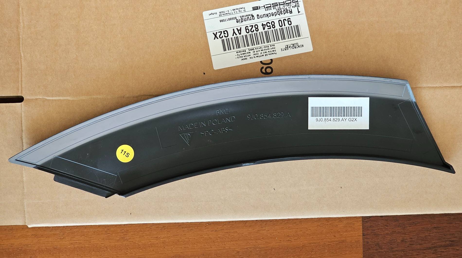 Porsche Taycan CT 4 Painted Wheel Arches and Part Numbers of Cross Turismo Turbo S 20250712_114635