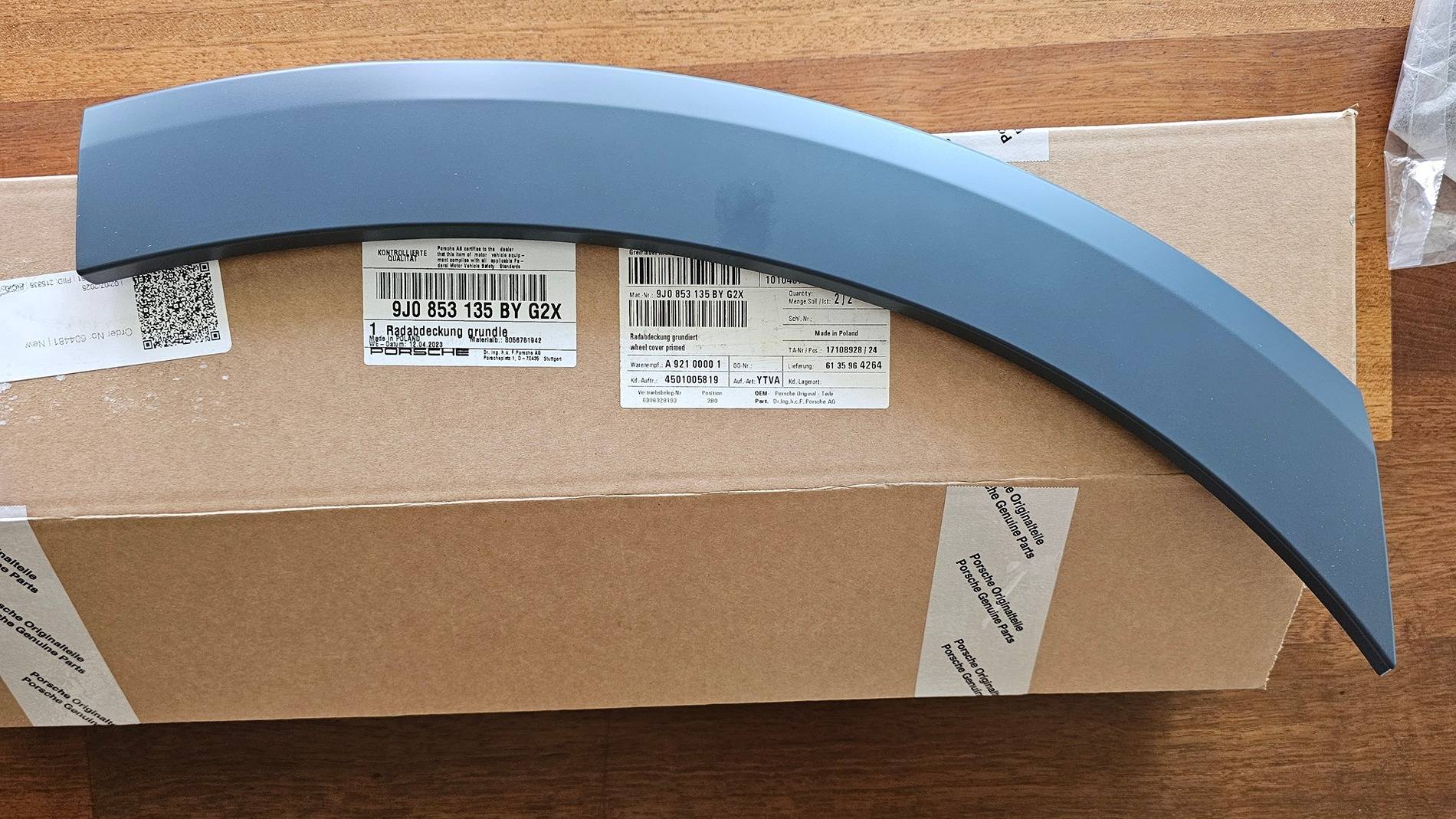 Porsche Taycan CT 4 Painted Wheel Arches and Part Numbers of Cross Turismo Turbo S 20250712_124821