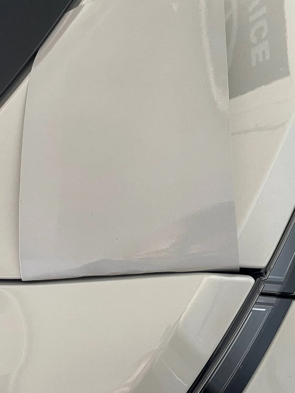 Porsche Taycan Chalk Aresol Touch up paint Image 1 Rear Hatch (spoiler target install)