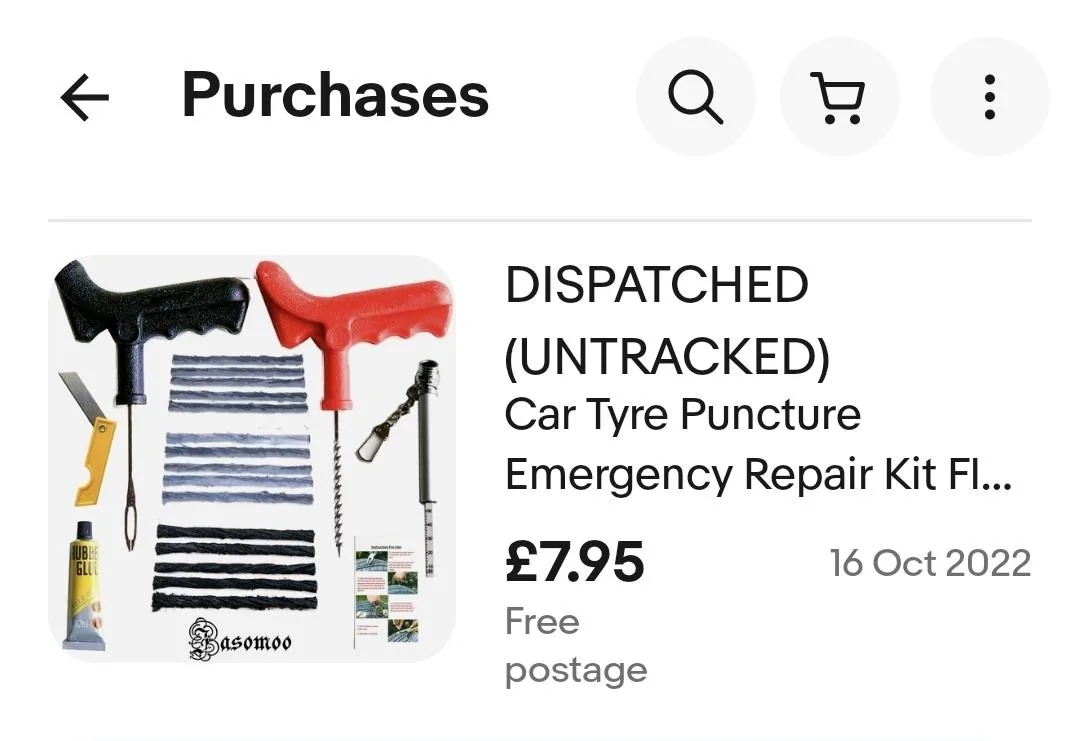 Porsche Taycan Puncture repair kits Screenshot_20250723_174404_eBay