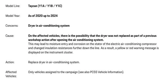 Porsche Taycan TSB: WSE6 -Replace Dryer in Air-Conditioning System - July 25, 2025 1754575296701-1j