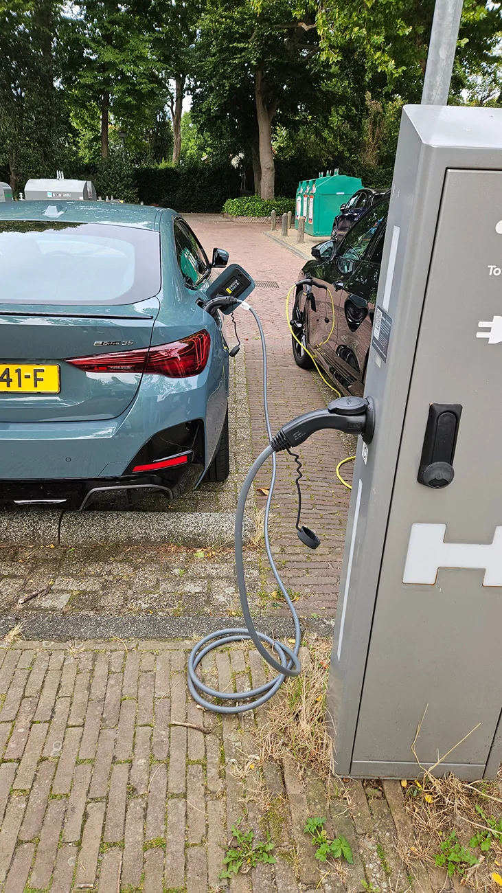 Porsche Taycan Charging a rental car in Europe 20250807_142231