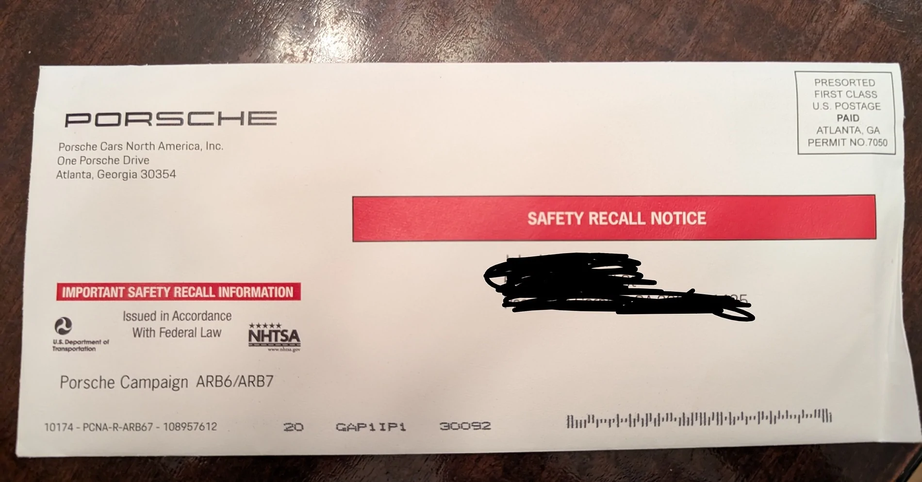 Porsche Taycan High Voltage Battery Recall EXPANDED - ARB6 & ARB7 1000007190
