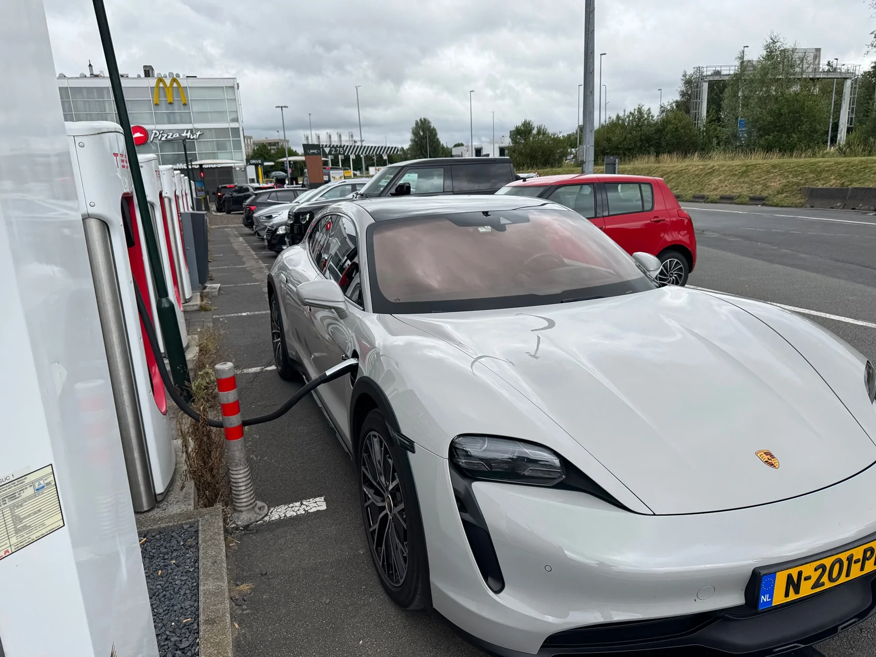 Porsche Taycan Charging at Tesla IMG_5551