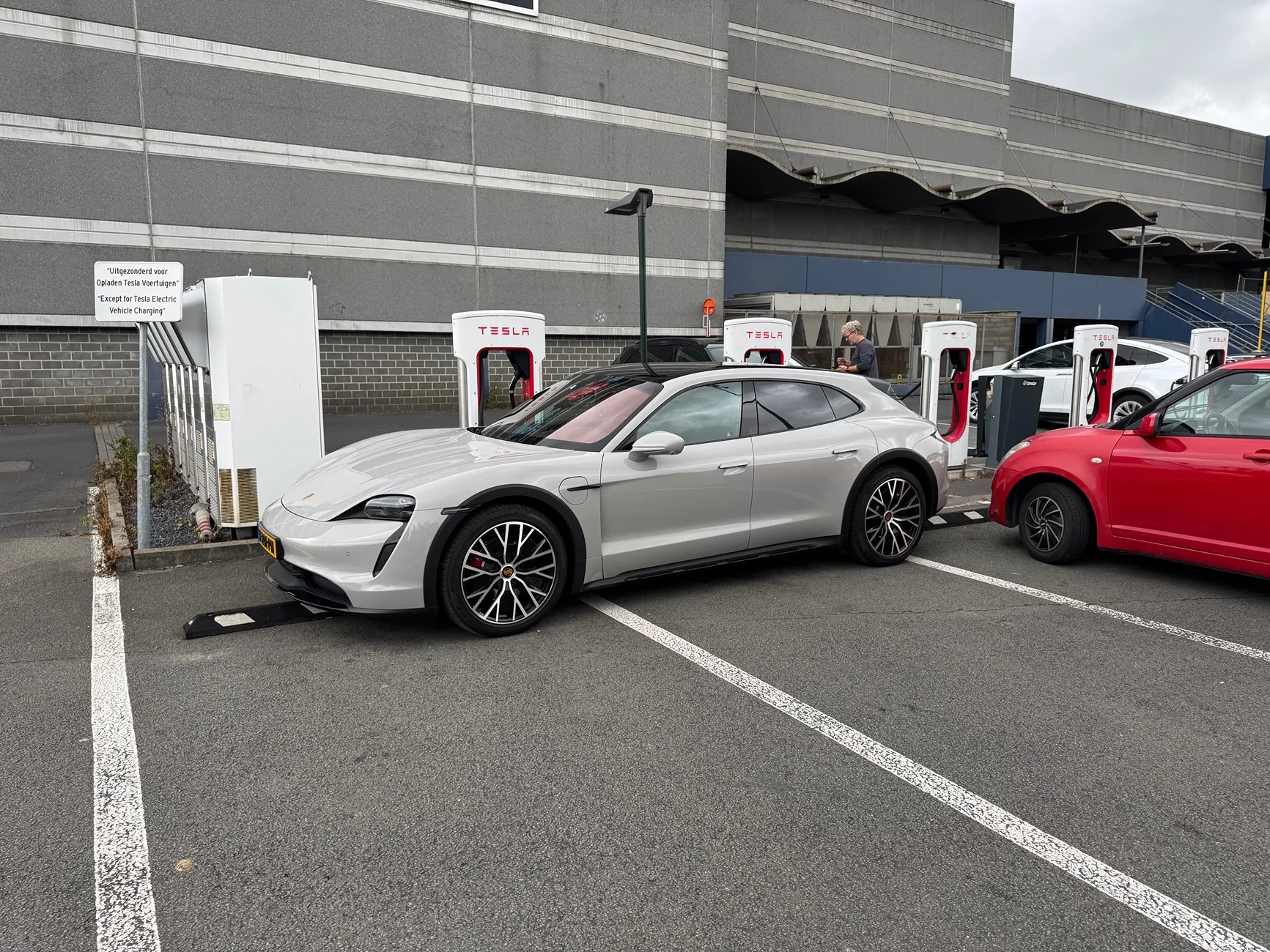 Porsche Taycan Charging at Tesla IMG_5550