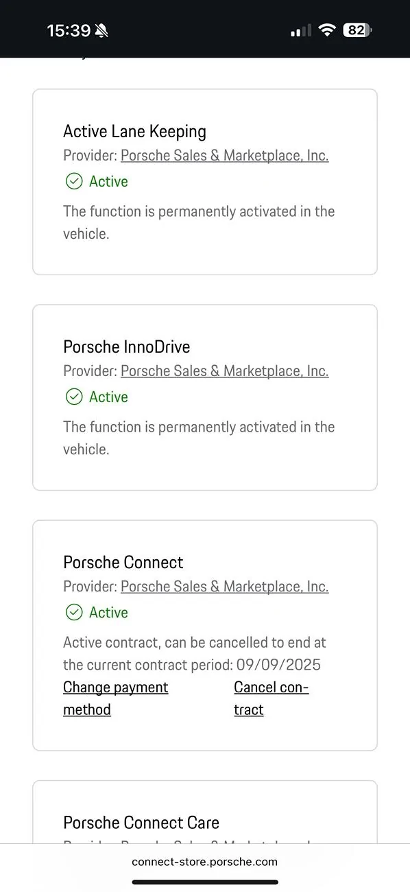 Porsche Taycan Function on Demand Fail IMG_7223