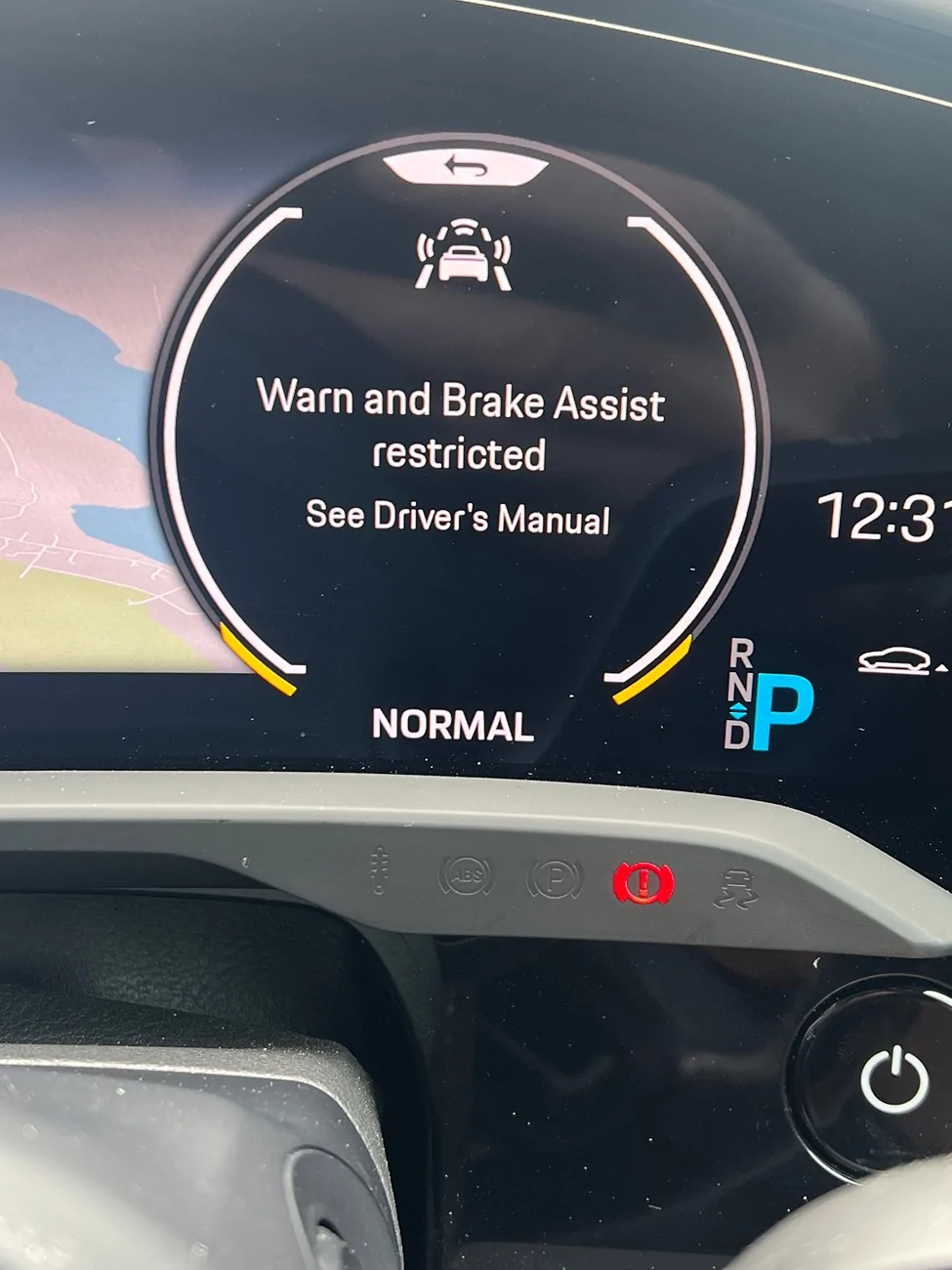 Porsche Taycan Electronic wheel alignment to fix a Warn and Brake Assist restricted alert IMG_7578